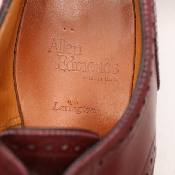 Allen Edmonds Lexington Shoes Men\'s Size 10 D Burgundy Leather Oxford Dress